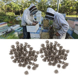 100PCS Queen Bee Rearing Cup Plastic Vivid Color Beekeeping Bee Cell Cup for Beekeeper Grey