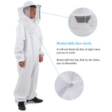 Professional Beekeeping Protective Equipment Bee Keeping Full Body Beekeeper Suit Hat L