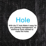 4pcs Weed Barrier Landscape Fabric with 2.95in Planting Holes Weed Control Garden Barrier Mat 3.28x11.81ft