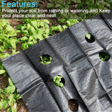 2pcs Weed Barrier Landscape Fabric with 2.95in Planting Holes Weed Control Garden Barrier Mat 3.28x11.81ft