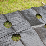 2pcs Weed Barrier Landscape Fabric with 2.95in Planting Holes Weed Control Garden Barrier Mat 3.28x11.81ft