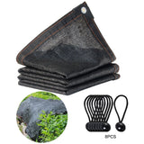 Sun Shade Cloth with Grommets and Ropes 65%-75% Plants Shade Net for Garden 2x2 Meter