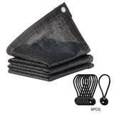 Sun Shade Cloth with Grommets and Ropes 65%-75% Plants Shade Net for Garden 2x2 Meter