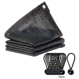 Sun Shade Cloth with Grommets and Ropes 65%-75% Plants Shade Net for Garden 3x3 Meter