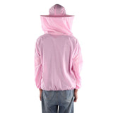 Outdoor Beekeeping Protective Veil Jacket Breathable Bee Suit Beekeeper Supplies AccessoryPink
