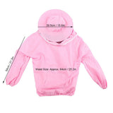 Outdoor Beekeeping Protective Veil Jacket Breathable Bee Suit Beekeeper Supplies AccessoryPink