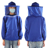 Outdoor Beekeeping Protective Veil Jacket Breathable Bee Suit Beekeeper Supplies AccessoryBlue