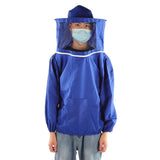 Outdoor Beekeeping Protective Veil Jacket Breathable Bee Suit Beekeeper Supplies AccessoryBlue