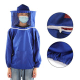 Outdoor Beekeeping Protective Veil Jacket Breathable Bee Suit Beekeeper Supplies AccessoryBlue