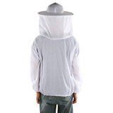 Outdoor Beekeeping Protective Veil Jacket Breathable Bee Suit Beekeeper Supplies AccessoryWhite