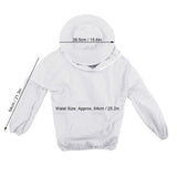 Outdoor Beekeeping Protective Veil Jacket Breathable Bee Suit Beekeeper Supplies AccessoryWhite