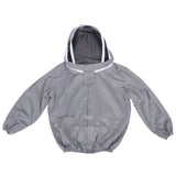 Beekeeping Protective Veil Jacket Bee Suit Smock with Double Zippers Beekeeper AccessoryGray