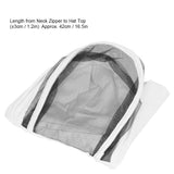 Beekeeping Protective Veil Jacket Bee Suit Smock with Double Zippers Beekeeper AccessoryWhite