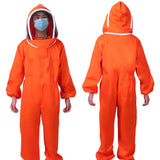 Orange Beekeeper One Piece Bee Suit Beekeeping Protective Clothes Beekeeping Equipment(XXL )