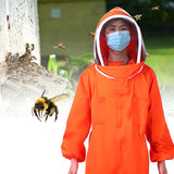 Orange Beekeeper One Piece Bee Suit Beekeeping Protective Clothes Beekeeping Equipment(XXL )