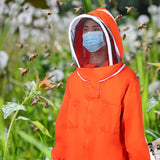 Orange Beekeeper One Piece Bee Suit Beekeeping Protective Clothes Beekeeping Equipment(XXL )