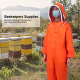 Orange Beekeeper One Piece Bee Suit Beekeeping Protective Clothes Beekeeping Equipment(XXL )