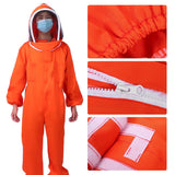 Orange Beekeeper One Piece Bee Suit Beekeeping Protective Clothes Beekeeping Equipment(XXL )