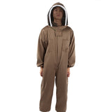 Beekeeping Protective Suit Breathable Bee Suits Smock with Zipper for Beekeepers Light BrownXXL