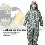 Double Zippers One Piece Bee Suit Beekeeping Protective Clothes with Gloves for Beekeeper(1 Pair XXL Gloves XXL Bee Suit )