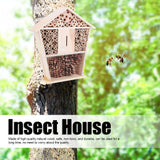 Gardening Wooden Insect Small House Shelter Nesting Handicrafts Decoration for Bee Bug