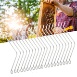 20PCS Stainless Steel Beehive Connectors Bend Wire Holder for Wooden Beehive Beekeeping Tools