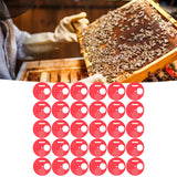 30Pcs Beehive Door Entrance Disc Plastic Round Exit Vent Gate Beekeeping AccessoryRed