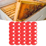 30Pcs Beehive Door Entrance Disc Plastic Round Exit Vent Gate Beekeeping AccessoryRed