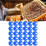 30Pcs Beehive Door Entrance Disc Plastic Round Exit Vent Gate Beekeeping AccessoryBlue