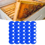 30Pcs Beehive Door Entrance Disc Plastic Round Exit Vent Gate Beekeeping AccessoryBlue