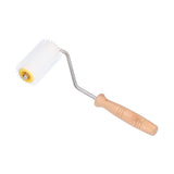 Plastic Honey Uncapping Roller with Wooden Handle Beehive Extracting Roller Beekeeping Tool