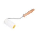 Plastic Honey Uncapping Roller with Wooden Handle Beehive Extracting Roller Beekeeping Tool
