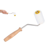 Plastic Honey Uncapping Roller with Wooden Handle Beehive Extracting Roller Beekeeping Tool