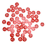 50PCS/Bag Beehive Label Beekeeping Box Numbered Tag with Hole Classification Sign for Beekeeping Red 1‑50 Number