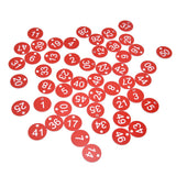 50PCS/Bag Beehive Label Beekeeping Box Numbered Tag with Hole Classification Sign for Beekeeping Red 1‑50 Number