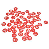 50PCS/Bag Beehive Label Beekeeping Box Numbered Tag with Hole Classification Sign for Beekeeping Red 1‑50 Number