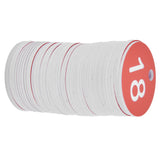 50PCS/Bag Beehive Label Beekeeping Box Numbered Tag with Hole Classification Sign for Beekeeping Red 1‑50 Number