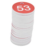 50PCS/Bag Beehive Label Beekeeping Box Numbered Tag with Hole Classification Sign for Beekeeping Red51‑100 Number