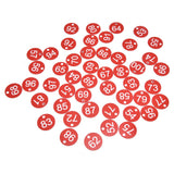 50PCS/Bag Beehive Label Beekeeping Box Numbered Tag with Hole Classification Sign for Beekeeping Red51‑100 Number