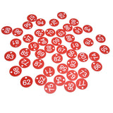 50PCS/Bag Beehive Label Beekeeping Box Numbered Tag with Hole Classification Sign for Beekeeping Red51‑100 Number