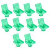10PCS Beehive Entrance Gates Plastic Bee Hive Nuc Box Ventilation Opening Window for Beekeepers Beekeeping Supplies Green