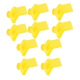 10PCS Beehive Entrance Gates Plastic Bee Hive Nuc Box Ventilation Opening Window for Beekeepers Beekeeping Supplies Yellow