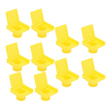 10PCS Beehive Entrance Gates Plastic Bee Hive Nuc Box Ventilation Opening Window for Beekeepers Beekeeping Supplies Yellow