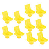 10PCS Beehive Entrance Gates Plastic Bee Hive Nuc Box Ventilation Opening Window for Beekeepers Beekeeping Supplies Yellow