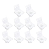 10PCS Beehive Entrance Gates Plastic Bee Hive Nuc Box Ventilation Opening Window for Beekeepers Beekeeping Supplies White
