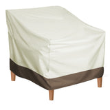 Patio Chair Cover Outdoor Furniture Cover Water and Dust Resistant Oxford Cloth Patio Lawn Furniture Cover Outdoor Chair Cover Beige with Coffee Color