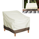 Patio Chair Cover Outdoor Furniture Cover Water and Dust Resistant Oxford Cloth Patio Lawn Furniture Cover Outdoor Chair Cover Beige with Coffee Color