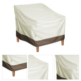 Patio Chair Cover Outdoor Furniture Cover Water and Dust Resistant Oxford Cloth Patio Lawn Furniture Cover Outdoor Chair Cover Beige with Coffee Color