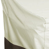 Patio Chair Cover Outdoor Furniture Cover Water and Dust Resistant Oxford Cloth Patio Lawn Furniture Cover Outdoor Chair Cover Beige with Coffee Color