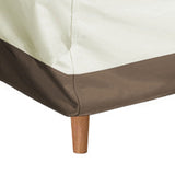 Patio Chair Cover Outdoor Furniture Cover Water and Dust Resistant Oxford Cloth Patio Lawn Furniture Cover Outdoor Chair Cover Beige with Coffee Color